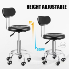 Salon Stool Adjustable Swivel Beauty Spa Backrest Massage Lift Bar Office Chair