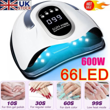 600W Nail Lamp 66Led Uv Tool Professional Polish Dryer Gel Acrylic Curing Light
