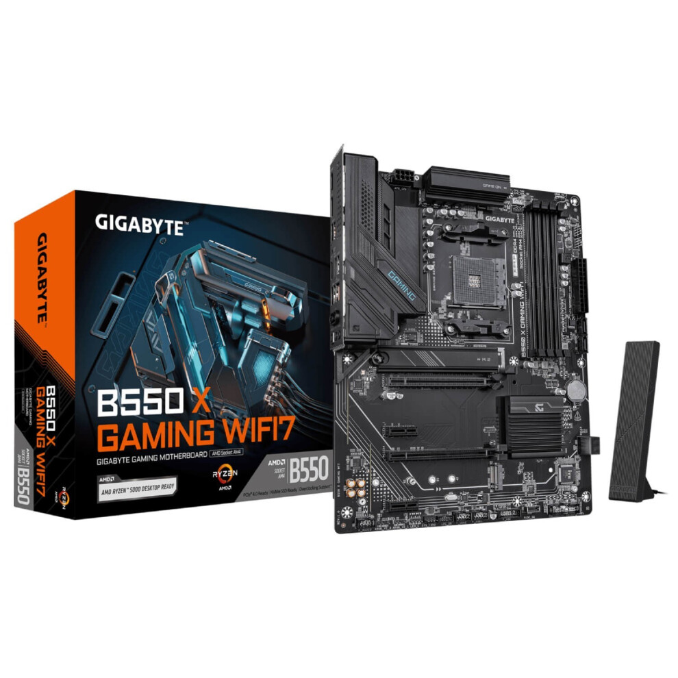 GIGABYTE B550 X Gaming WIFI7 Mainboard | AMD Ryzen 5000 G-Series CPUs, 8+2-Phasen-VRM, bis zu 3200MHz DDR4, 1xPCIe 4.0 + 1xPCIe 3.0 M.2, Wi-Fi 7, 2,5-GbE-LAN - Bild 4