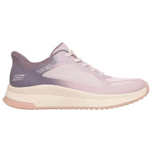 (UK 6.5) Skechers Women's BOBS Sport Squad Chaos 4 Slip-ins Trainer Purple/Mint