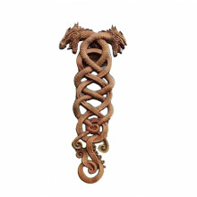 Drago da parete in legno intagliato a mano per decorazioni interne/esterne - Collezione unica di opere d'arte a tema drago per casa, patio o ufficio.
