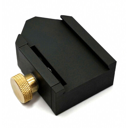 Portable Steel Ruler Positioning Block Stop Block Scriber Ruler for Woodworking