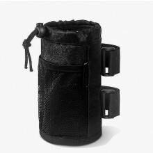 Getränkehalter für Rollatoren und Rollatoren, universeller Getränkehalter, Wasserflaschenträger mit Netztaschen, Schwarz, ideales Geschenk