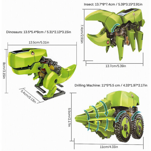 3 In 1 Solar Robot Diy Intelligence Solar Toy Solar Handmade Toy Set 1