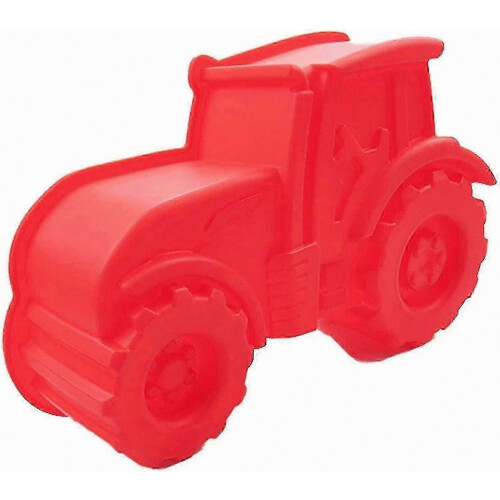Rote Silikon-Backform mit Traktormuster 2