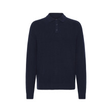 (2XL, Salute) Blend Mens Big & Tall Bos Knitted Long Sleeve Polo Shirt