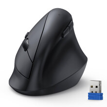 TECKNET Vertical Ergonomic Mouse, 4800DPI Optical Wireless Mouse, Black