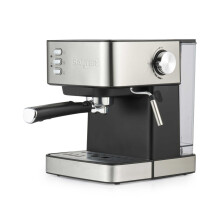 Salter Manual Espresso Machine With Milk Frother for Ground Coffee 1.6L Capacity