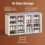 Shoe Storage Bench with Padded Seat, 16 Open Compartments 4