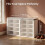 Shoe Storage Bench with Padded Seat, 16 Open Compartments 7