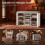 Shoe Storage Bench with Padded Seat, 9 Open Compartments 4