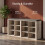 Shoe Storage Bench with Padded Seat, 12 Open Compartments 3