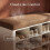 Shoe Storage Bench with Padded Seat, 18 Open Compartments 5