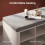 Shoe Storage Bench with Padded Seat, 12 Open Compartments 6
