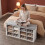 Shoe Storage Bench with Padded Seat, 12 Open Compartments 1