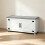Shoe Storage Bench with 2 Barn Doors and Padded Seat, White 8