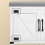 Shoe Storage Bench with 2 Barn Doors and Padded Seat, White 7