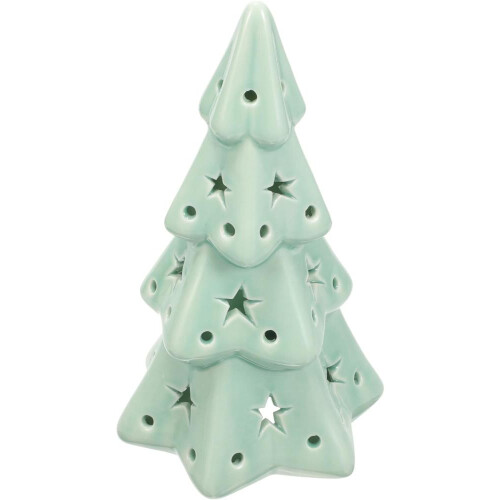 Ceramic Christmas Tree Hollow Desktop Ornament Table Decoration White