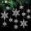 25 Enfeites de Natal em Acrílico em Formato de Floco de Neve e Pingentes de Gelo 1
