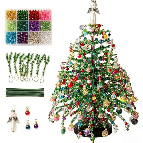 DIY Beaded Tree Kit 3D Crystal Christmas Tree Handmade