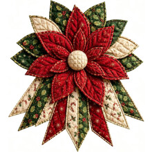Kit de costura para guirlanda de Natal acolchoada para decoração de porta