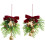2 Christmas tree bows, bells, pine cones, tree decorations 1