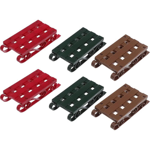 6 mini tresleder, borddekorasjoner, julehåndverk