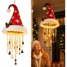 Osvetlené závesné svetlo Santa Hat LED dekorácia okna
