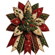 Enfeite de Natal acolchoado para porta, decoração de parede resistente em tecido.