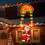 Weihnachtsmann Lichterkette Fallschirm 70 LED Warmweiß Timer 1