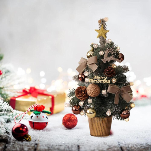 Mini Tabletop Christmas Tree, Artificial, Easy to Clean, Table Decoration 1