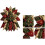 Enfeite de Natal acolchoado para porta, decoração de parede resistente em tecido. 5