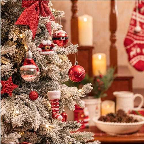70 Stk Weihnachtskugeln Set Kunststoff Christbaumschmuck 1