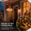 Verlichte kerstmuts hanglamp LED raamdecoratie 3