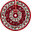 Gestrickter Weihnachtsbaumteppich 122cm Rot Rund Baumdecke 1