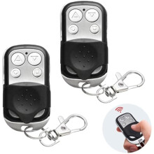 2 Pcs Universal 433MHz Gate & Garage Door Remote Control, Wireless Cloning Key Fob with 4 Buttons for Car, Gate & Garage Doors (Set B)