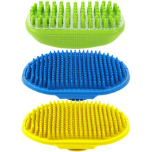 Pack de 3 cepillos de aseo para mascotas, cepillo de baño 3 en 1 de caucho para perros y gatos