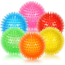 6 stk 6.5cm pibeball for hunder - pigget tygge- og bassengleke, flytende TPR-gummi for henting, tannrens, kjedsomhet - små og mellomstore raser