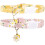 2PCS Cat Collar with Bell Quick Release Breakaway Reflective Kitten Collars Adjustable 18-28cm Daisy Pattern(Pink+Yellow) 1
