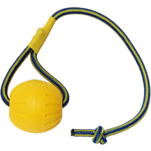 Hundeleke ball med tau, hundeleke Fling Dura skumball, vannflytende ball, dra-leke for små, mellomstore og store hunder (2.75inch)