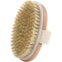 Cepillo de palma de cerdas de bambú para aseo suave de perro, gato y cachorro de pelo corto y manto liso, bambú natural sostenible, Marrón