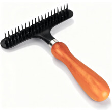 Tapijtpoolborstel & -hark voor opfluffen, ergonomische Coat King ondervachtkam voor honden, verzorging & ontklitten, 15 x 11cm