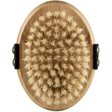 Cepillo de palma de cerdas de bambú para aseo suave de perro, gato y cachorro de pelo corto y manto liso, bambú natural sostenible, Marrón