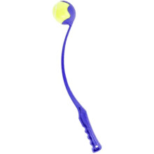 Ballkaster for hund, tennisballkaster, holdbar oppsamling med frie hender for kjæledyrs trening, jag- og apportspill, ball inkludert 50cm