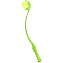 Ballkaster for hund, tennisballkaster, holdbar oppsamling med frie hender for kjæledyrs trening, jag- og apportspill, ball inkludert 50cm