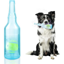 Jouets couineur pour chiens, bouteille en caoutchouc avec balles de tennis, chiens moyens et grands, mâchement interactif, nettoyage des dents