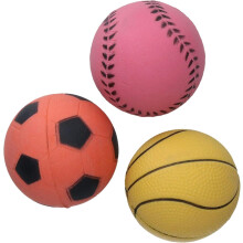 Rosewood lot de 3 balles en caoutchouc pour chien, jouets à rapporter rebondissants et durables pour petits chiens, légers et colorés