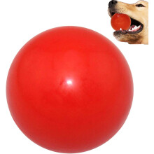 Balles résistantes pour chiens, mâcheurs agressifs, jouet à mâcher incassable en caoutchouc naturel rebondissant, non toxique, Rouge, 2.75in/7cm