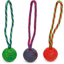 Balle avec corde jouet pour chien à mâcher et tirer, durable et interactif (lot de 1)