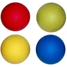 HENBRANDT 4 x harde gummi hundeballer - Play n Shoot - Rød, Grønn, Gul & Blå